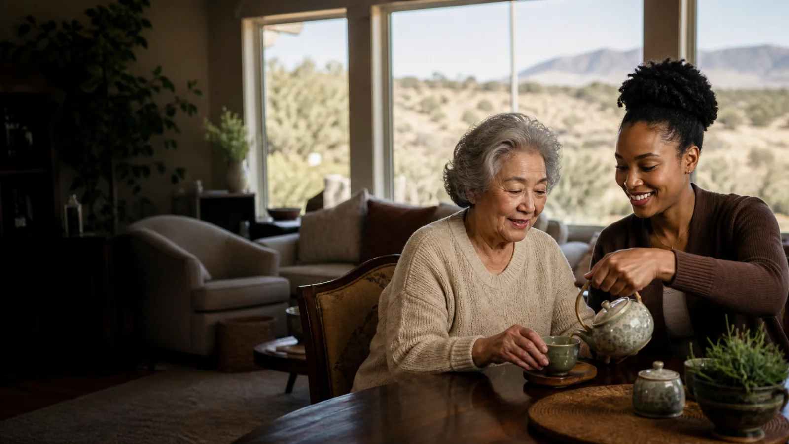Older adult receiving warm non-medical home support in Apple Valley